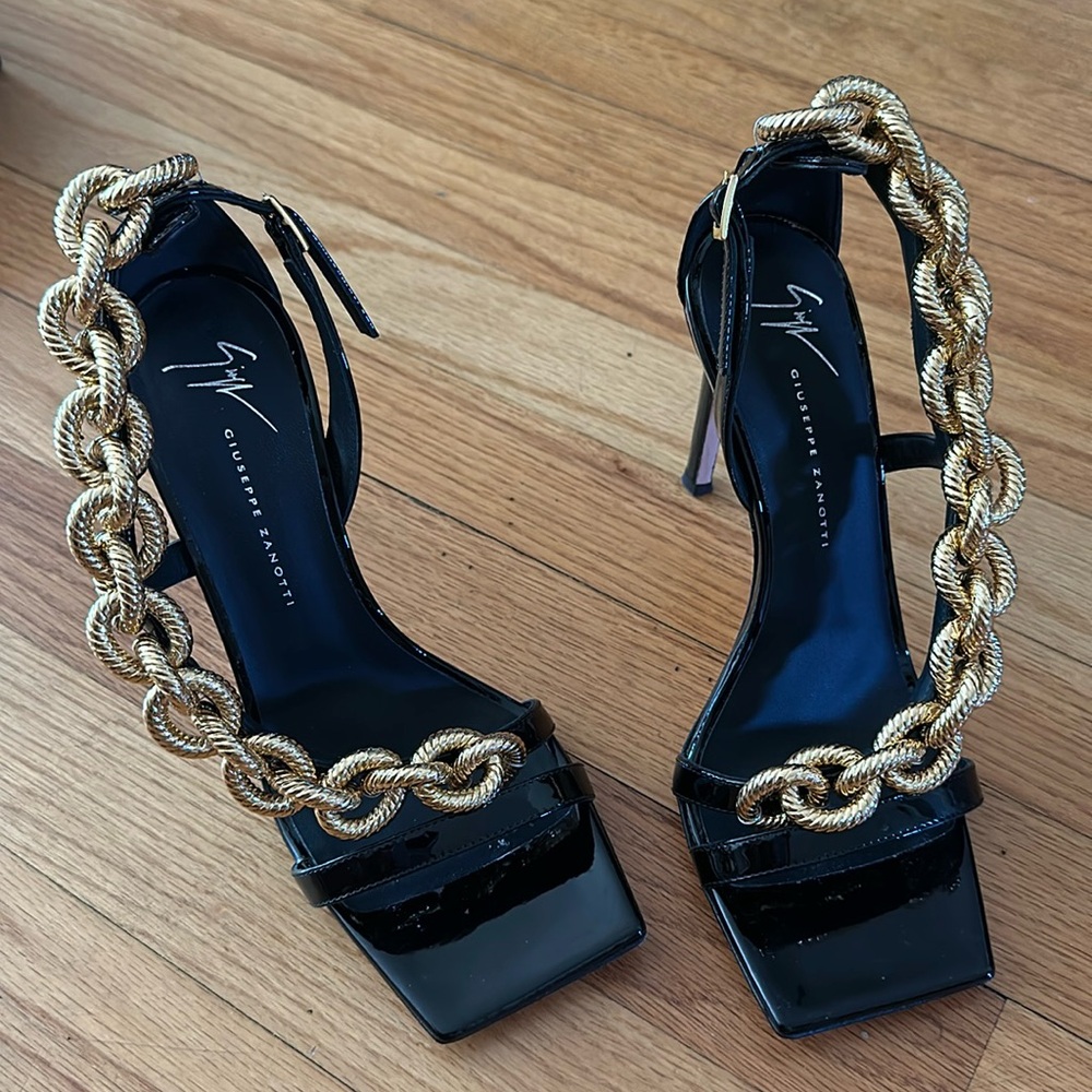 Jeweled high heel shoes
